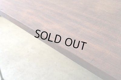 画像5: 古い裁ち板の鉄脚テーブル