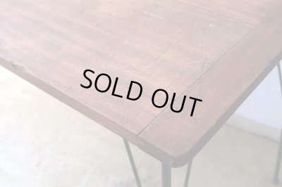 画像6: 古い裁ち板の鉄脚テーブル