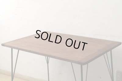 画像3: 古い裁ち板の鉄脚テーブル