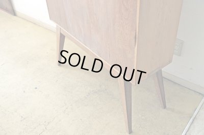 画像11: ヴィンテージ タモ材の収納棚 シェルフ