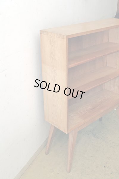 画像2: ヴィンテージ タモ材の収納棚 シェルフ