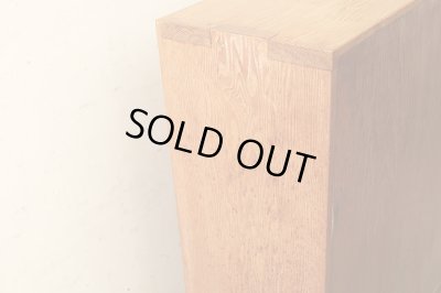 画像10: ヴィンテージ タモ材の収納棚 シェルフ