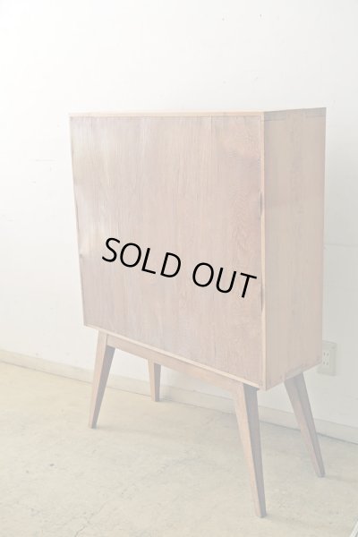 画像3: ヴィンテージ タモ材の収納棚 シェルフ