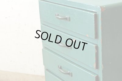 画像13: アンティーク エメラルドグリーンの６杯小引き出し A4サイズ