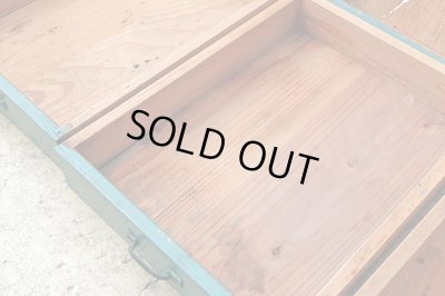 画像11: アンティーク エメラルドグリーンの６杯小引き出し A4サイズ