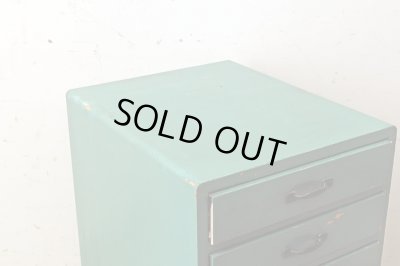 画像5: アンティーク エメラルドグリーンの６杯小引き出し A4サイズ