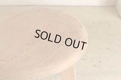 画像11: アンティーク 木製スツール 丸椅子