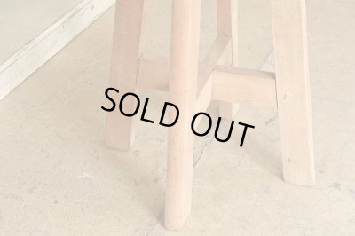 画像5: アンティーク 木製スツール 丸椅子