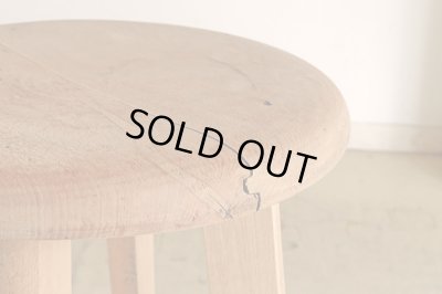 画像10: アンティーク 木製スツール 丸椅子