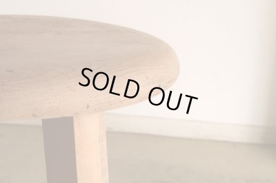 画像9: アンティーク 木製スツール 丸椅子