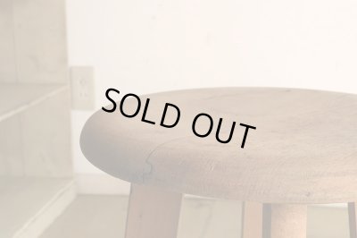 画像12: アンティーク 木製スツール 丸椅子