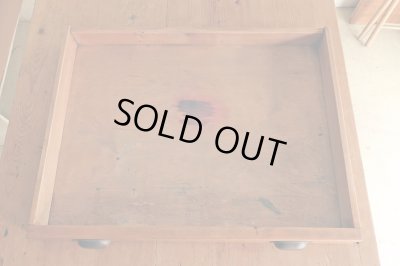 画像15: アンティーク パイン材の引き出し付きダイニングテーブル