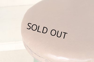 画像10: ヴィンテージ グリーンペイントスツール 丸椅子