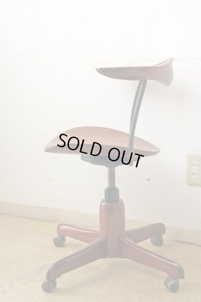 画像2: ヴィンテージ チーク材のアームチェア デスクチェア