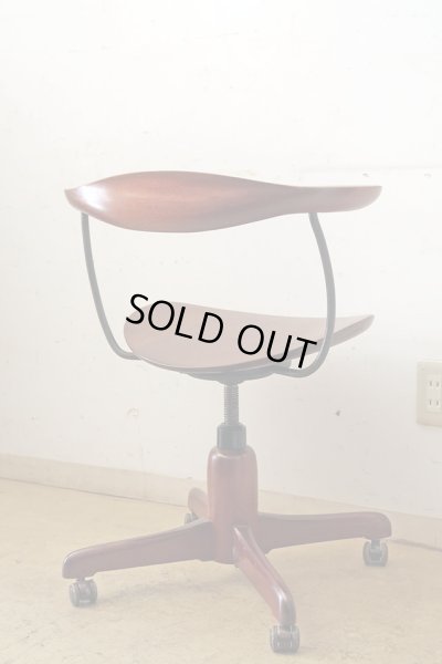 画像3: ヴィンテージ チーク材のアームチェア デスクチェア