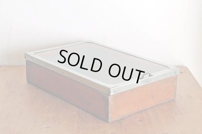 画像4: アンティーク 　駄菓子屋のショーケース ブリキ 木箱 