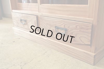 画像10: アンティーク 　木味良い ガラス戸棚 食器棚