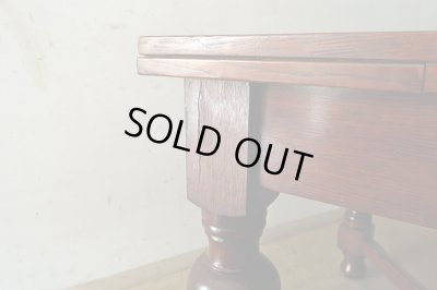 画像12: イギリス アンティーク 　オーク材のドローリーフテーブル 英国