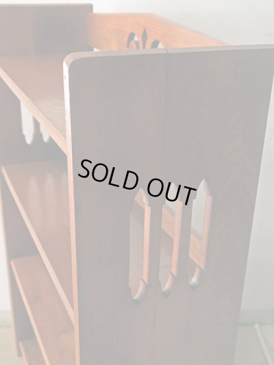 画像6: 古い 欅財の本棚 ブックシェルフ (1)