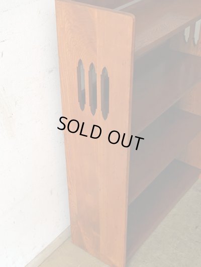 画像4: 古い 欅財の本棚 ブックシェルフ (1)