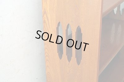 画像8: 古い 欅財の本棚 ブックシェルフ (2)