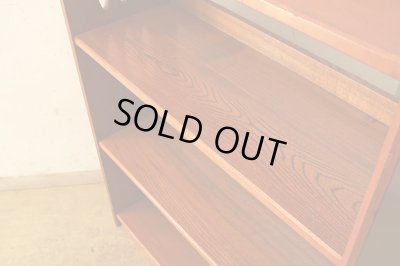 画像10: 古い 欅財の本棚 ブックシェルフ (2)