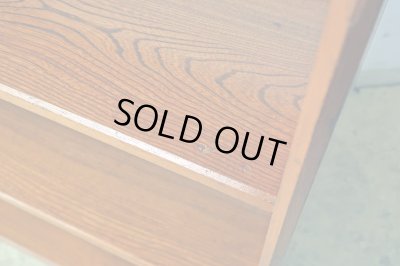 画像14: 古い 欅財の本棚 ブックシェルフ (2)