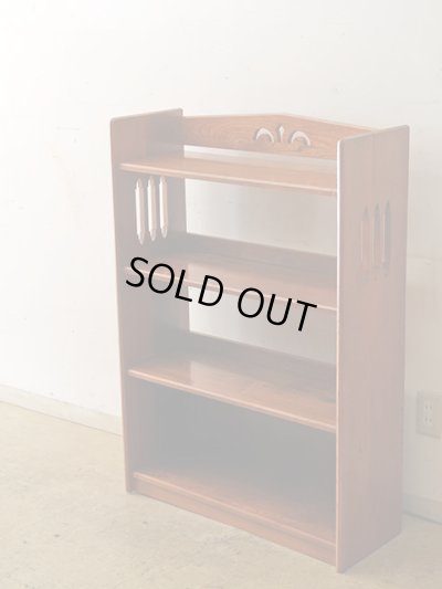 画像8: 古い 欅財の本棚 ブックシェルフ (1)