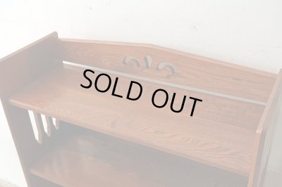 画像9: 古い 欅財の本棚 ブックシェルフ (1)