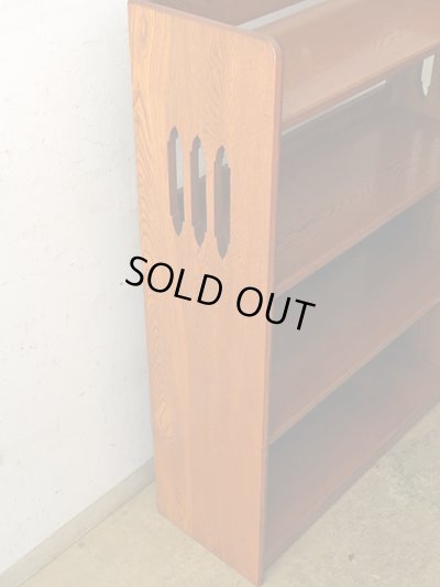 画像5: 古い 欅財の本棚 ブックシェルフ (2)