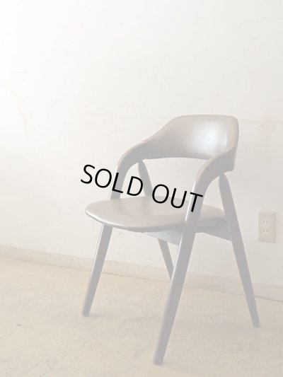 画像2: ヴィンテージ 辻木工 アームチェア ブラウン  (1)