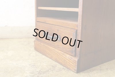 画像11: アンティーク 木味良い 引き出し付きカルテケース 書類棚 (3)