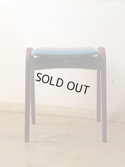 画像3: 秋田木工 スタッキングスツール 剣持勇 青