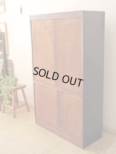 画像5: アンティーク 　ダイヤガラスの本箱 キャビネット