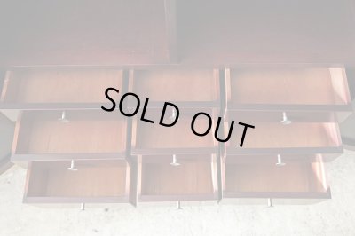 画像9: アンティーク 　ダイヤガラスの本箱 キャビネット