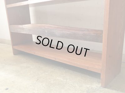 画像15: アンティーク 　ケヤキ材の本棚 ブックシェルフ