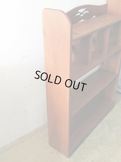 画像3: アンティーク 　ケヤキ材の本棚 ブックシェルフ