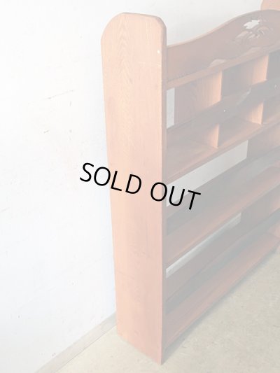 画像4: アンティーク 　ケヤキ材の本棚 ブックシェルフ