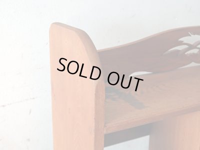 画像8: アンティーク 　ケヤキ材の本棚 ブックシェルフ