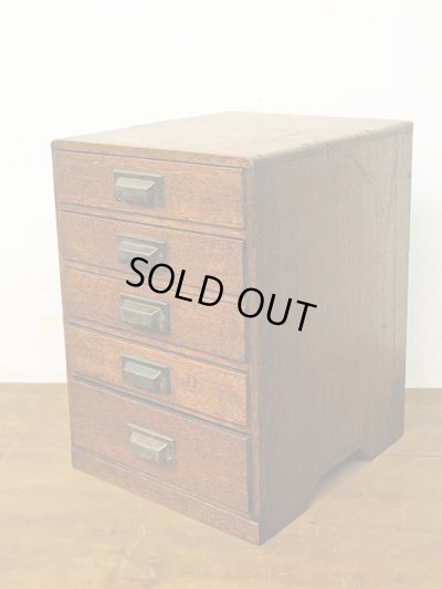 画像3: 昭和レトロ ラワン材の 5杯小引き出し