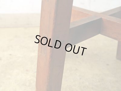 画像10: アンティーク 　木製スツール 丸椅子