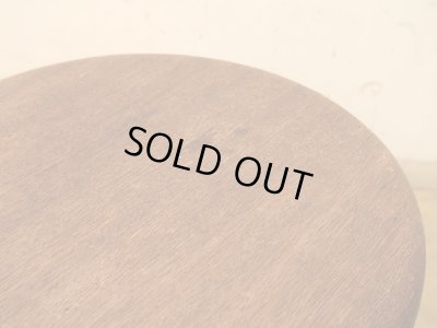 画像6: アンティーク 　木製スツール 丸椅子