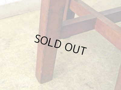 画像12: アンティーク 　木製スツール 丸椅子