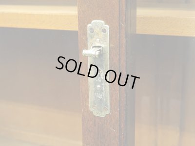 画像10: アンティーク 　ナラ無垢材 ガラス戸棚 食器棚 水屋箪笥