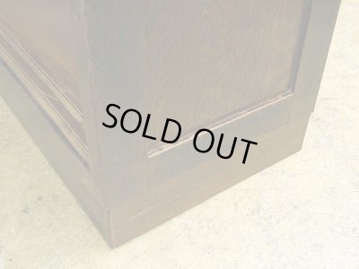 画像19: アンティーク 　ナラ無垢材 ガラス戸棚 食器棚 水屋箪笥