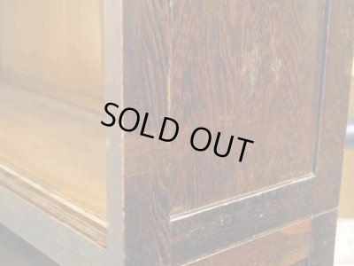 画像18: アンティーク 　ナラ無垢材 ガラス戸棚 食器棚 水屋箪笥