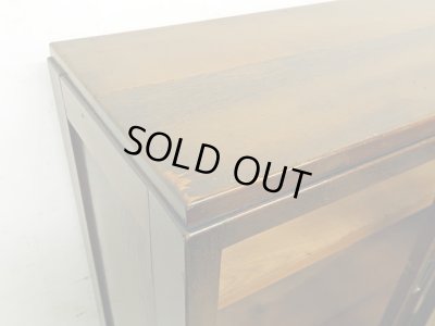 画像8: アンティーク 　ナラ無垢材 ガラス戸棚 食器棚 水屋箪笥