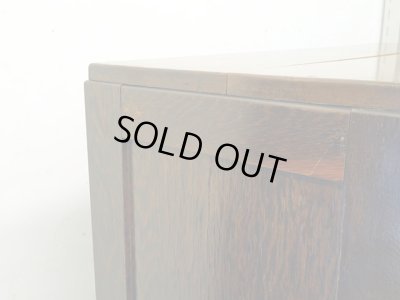 画像16: アンティーク 　ナラ無垢材 ガラス戸棚 食器棚 水屋箪笥