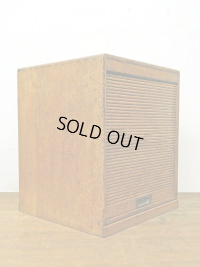 画像4: アンティーク 　楢無垢材 蛇腹扉の収納箱