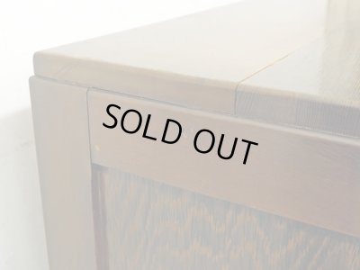 画像17: アンティーク 　ナラ無垢材 ガラス戸棚 食器棚 水屋箪笥